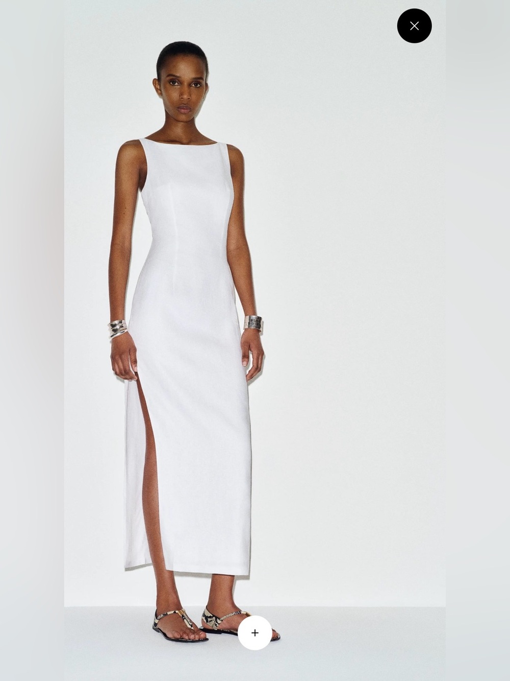 Reformation Alix Linen Dress Ivory - Size 6